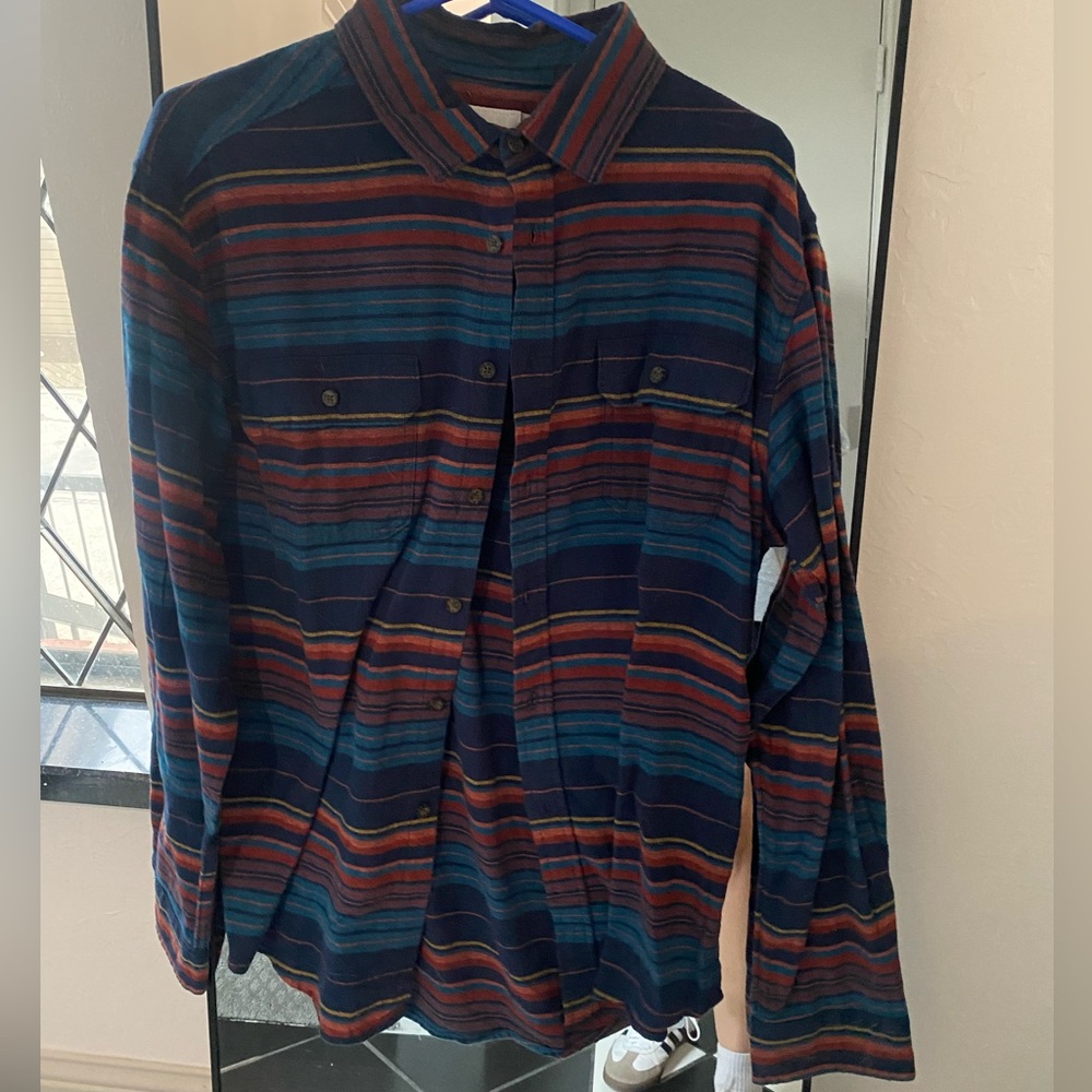 Men’s striped flannel size large
